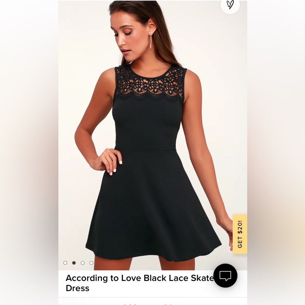 According to Love - Black Lace Skater Dress - Lulus